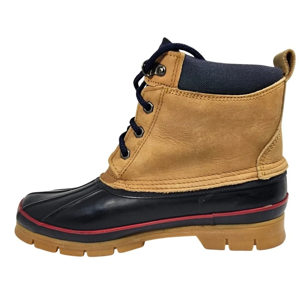 Lands' End Tan and Black Duck Boots